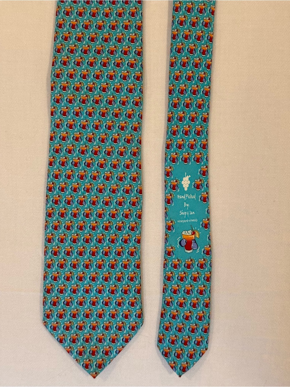 Vineyard Vines Turquoise Toucan Print Tie
